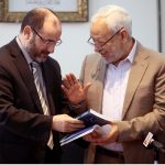 Rencontre entre Abderrazak Mokri et Rached Ghannouchi, en 2013 à Alger. New Press